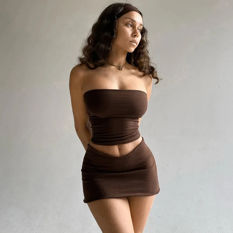 Dulzura 2-Piece Tube Top & Mini Skirt Set