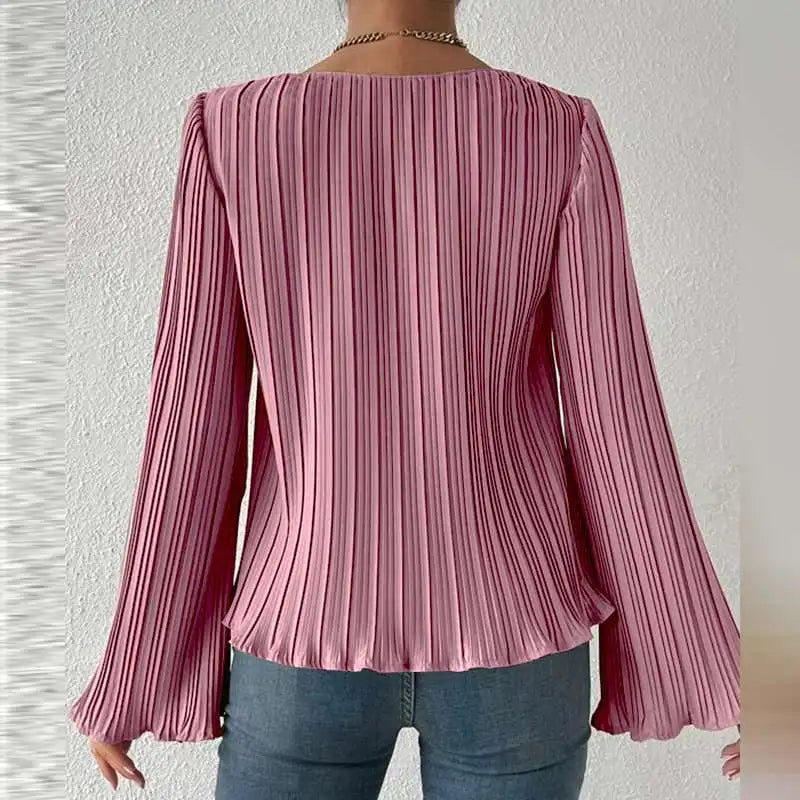 Elegant Flare Sleeve Blouse