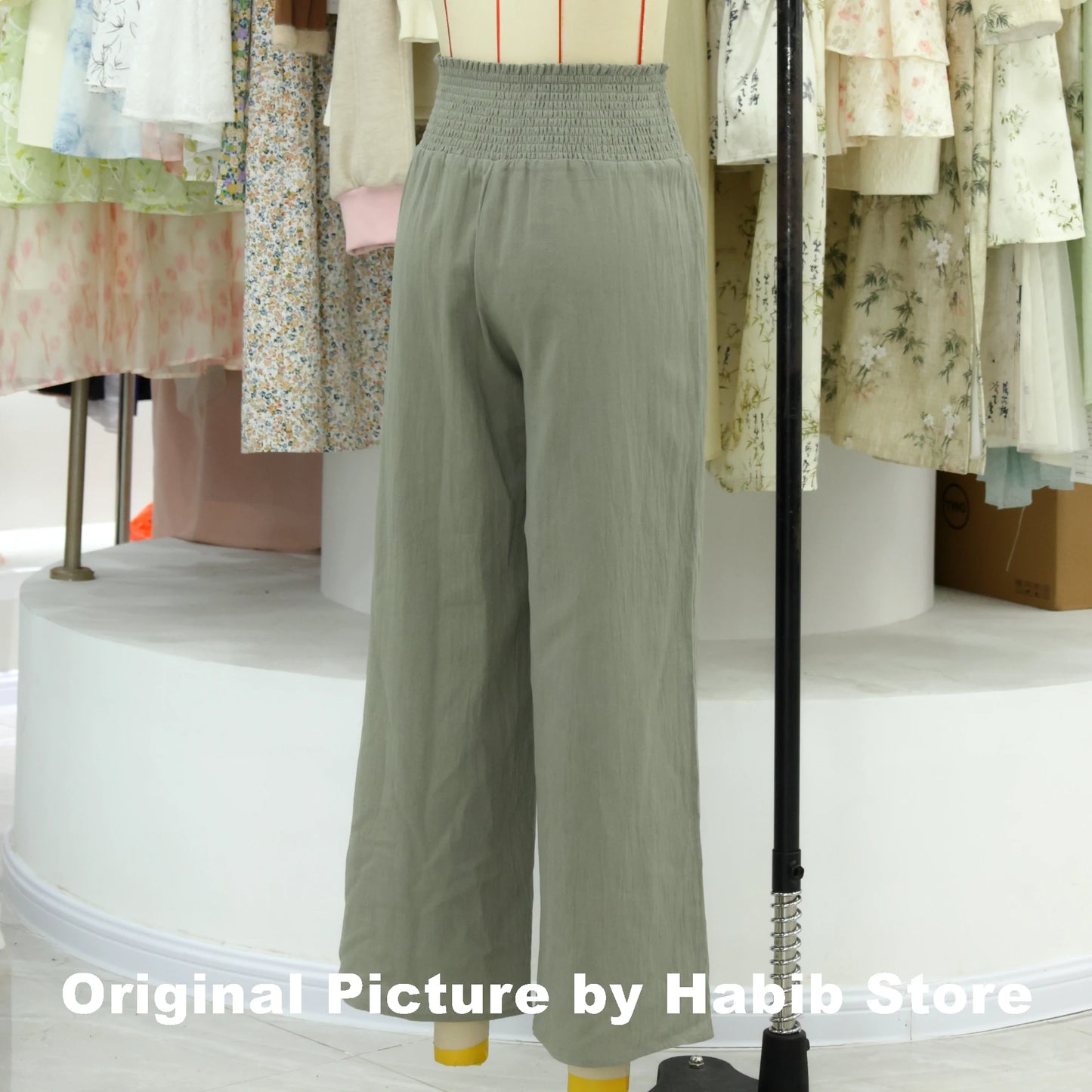 Summer Cotton Linen Wide-Leg Pants