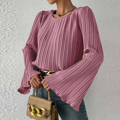 Elegant Flare Sleeve Blouse